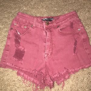 Pink High Waisted Shorts